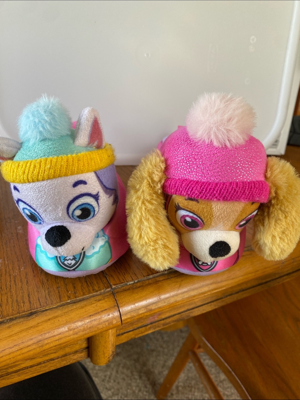 Paw Patrol Plush Pair with Pink & Light Blue Winter Hats